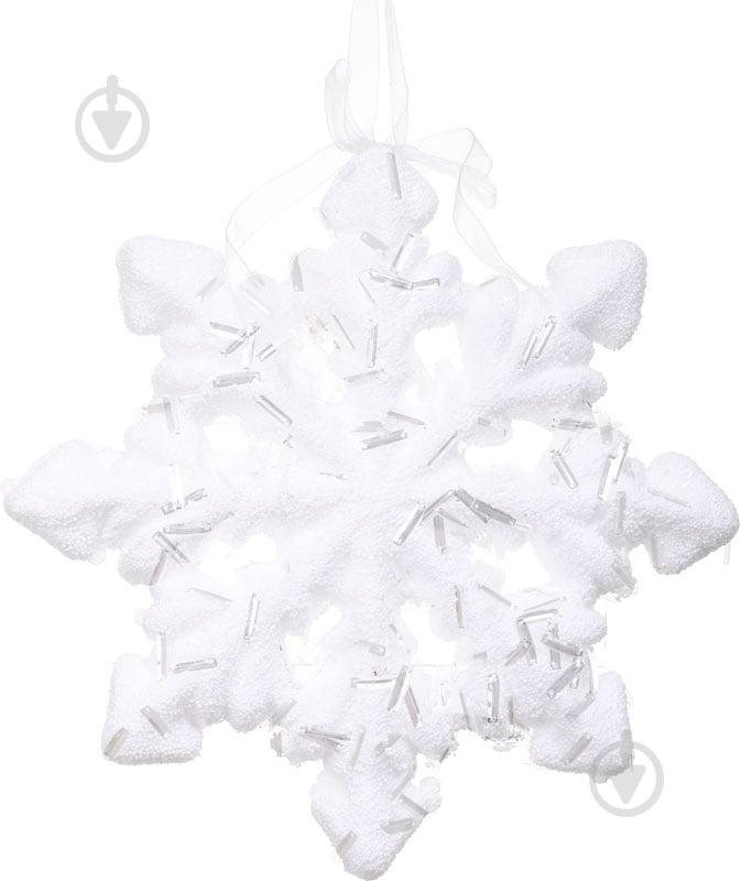 Декорація новорічна Сніжинка 21 см SDK17020W - фото 1 Декорація новорічна Сніжинка 21 см SDK17020W - фото 1