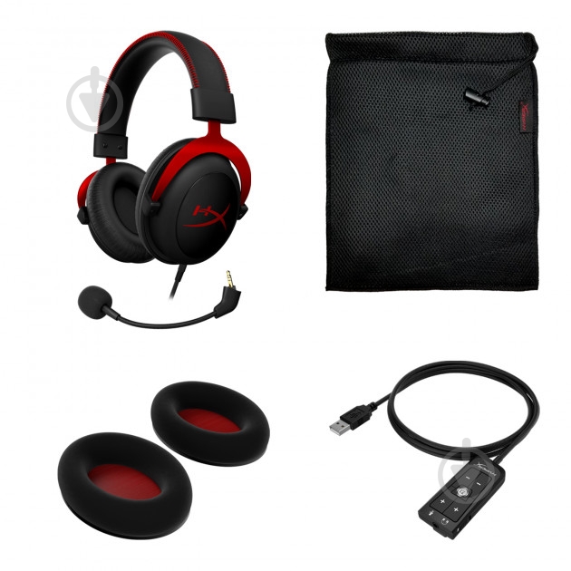 Наушники HyperX Cloud II Gaming black/red (KHX-HSCP-RD) - фото 7