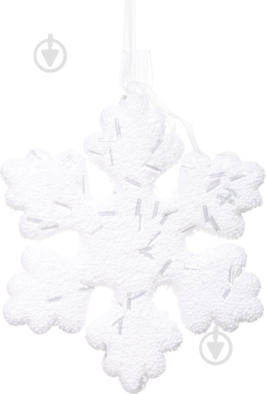 Декорація новорічна Сніжинка 18 см SDK18020W - фото 1