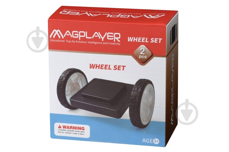 Конструктор магнітний Magplayer Платформа на колесах 2 ел. MPB-2 - фото 1