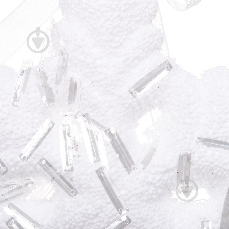 Декорація новорічна Сніжинка 13 см SDK17015W - фото 2