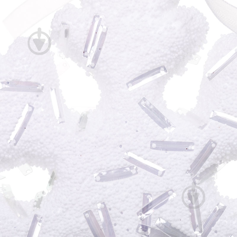 Декорація новорічна Сніжинка 14 см SDK18015W - фото 2