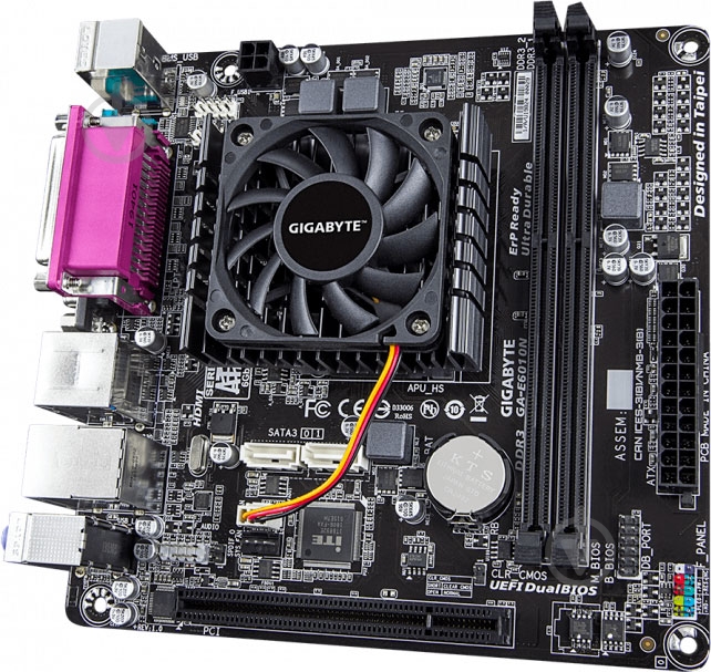 Материнская плата Gigabyte GA-E6010N (Integrated CPU, SoC, mini ATX) - фото 2 Материнская плата Gigabyte GA-E6010N (Integrated CPU, SoC, mini ATX) - фото 2
