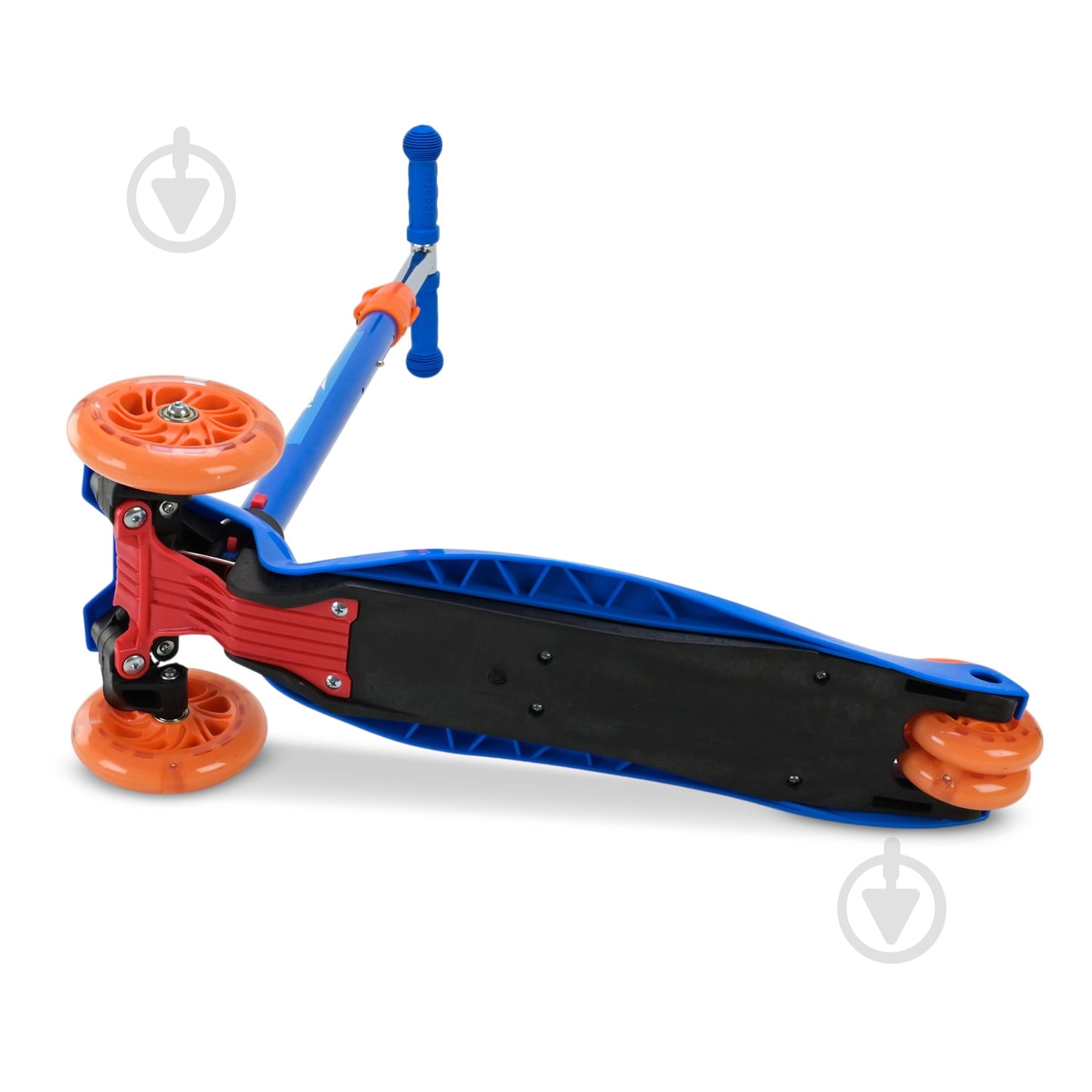 Самокат Hot Wheels трехколесный синий с оранжевым BH2617 - фото 9