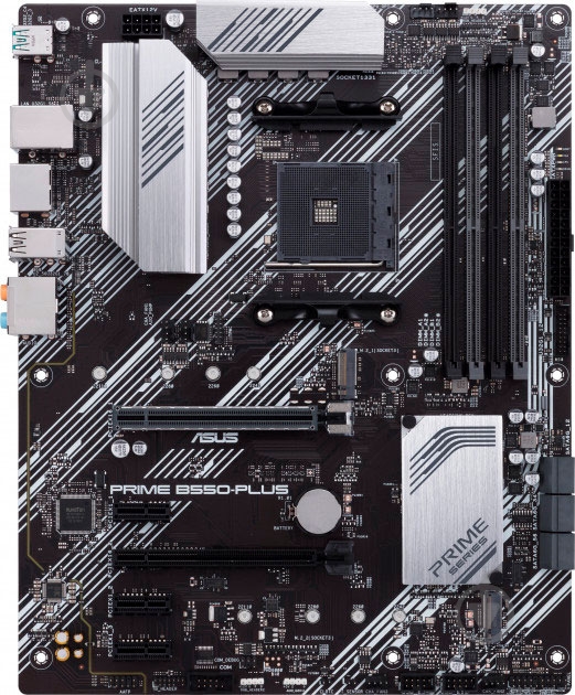 Материнська плата Asus PRIME B550-PLUS (Socket AM4, AMD B550, ATX) - фото 1 Материнська плата Asus PRIME B550-PLUS (Socket AM4, AMD B550, ATX) - фото 1