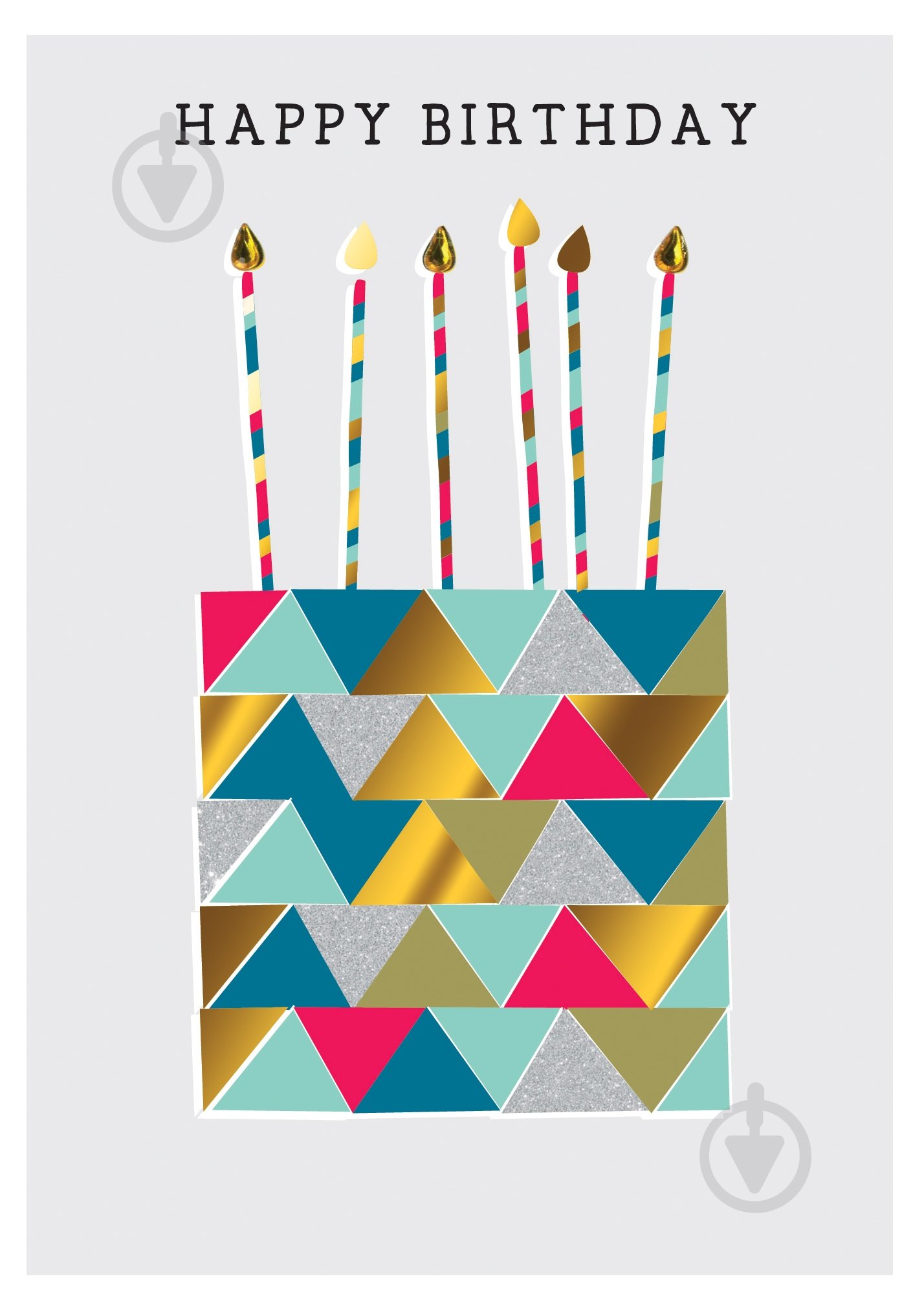 Открытка поздравительная Геометричний торт - фото 1 Открытка поздравительная Геометричний торт - фото 1