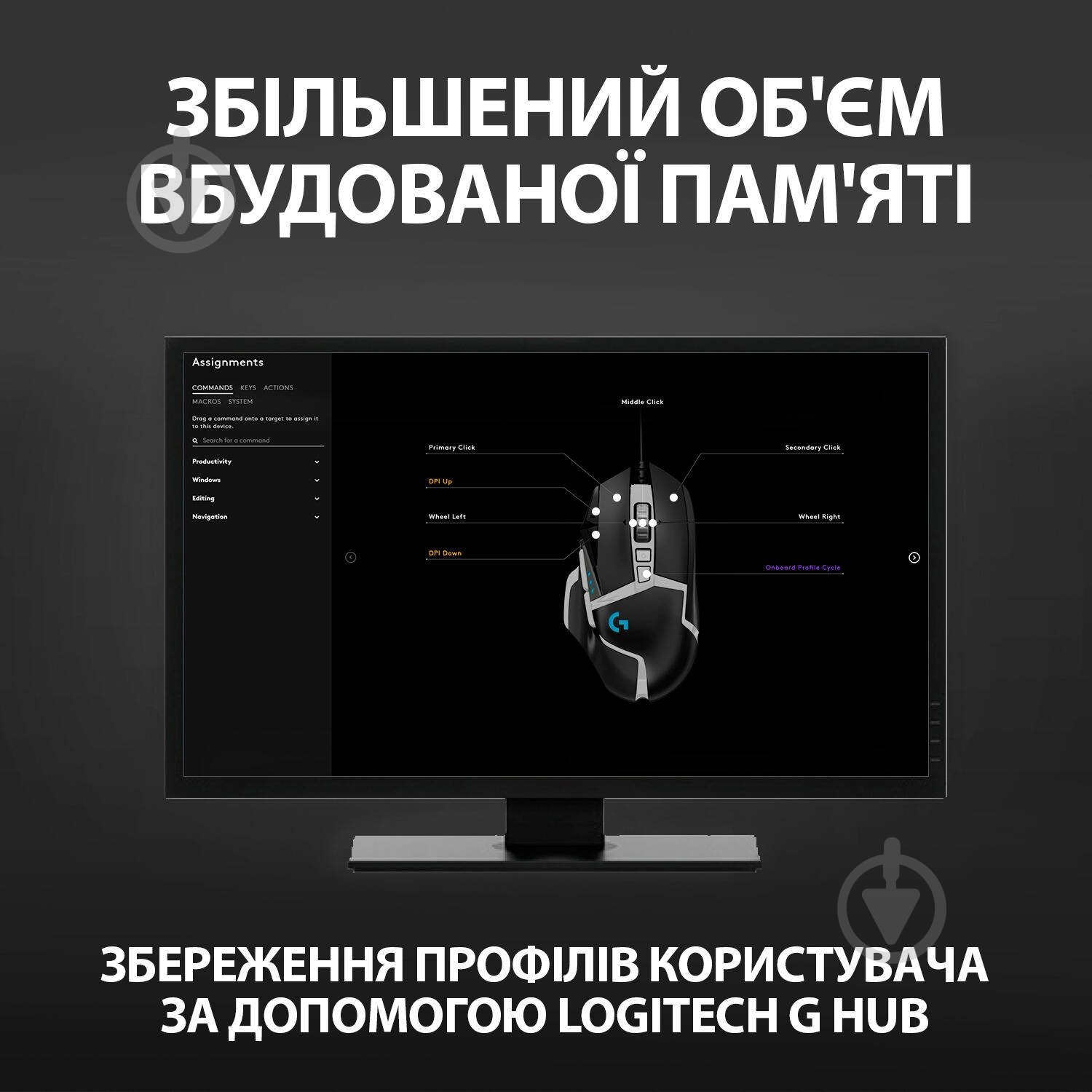 Мышь Logitech G502 SE HERO Gaming Mouse black/white (910-005729) - фото 6