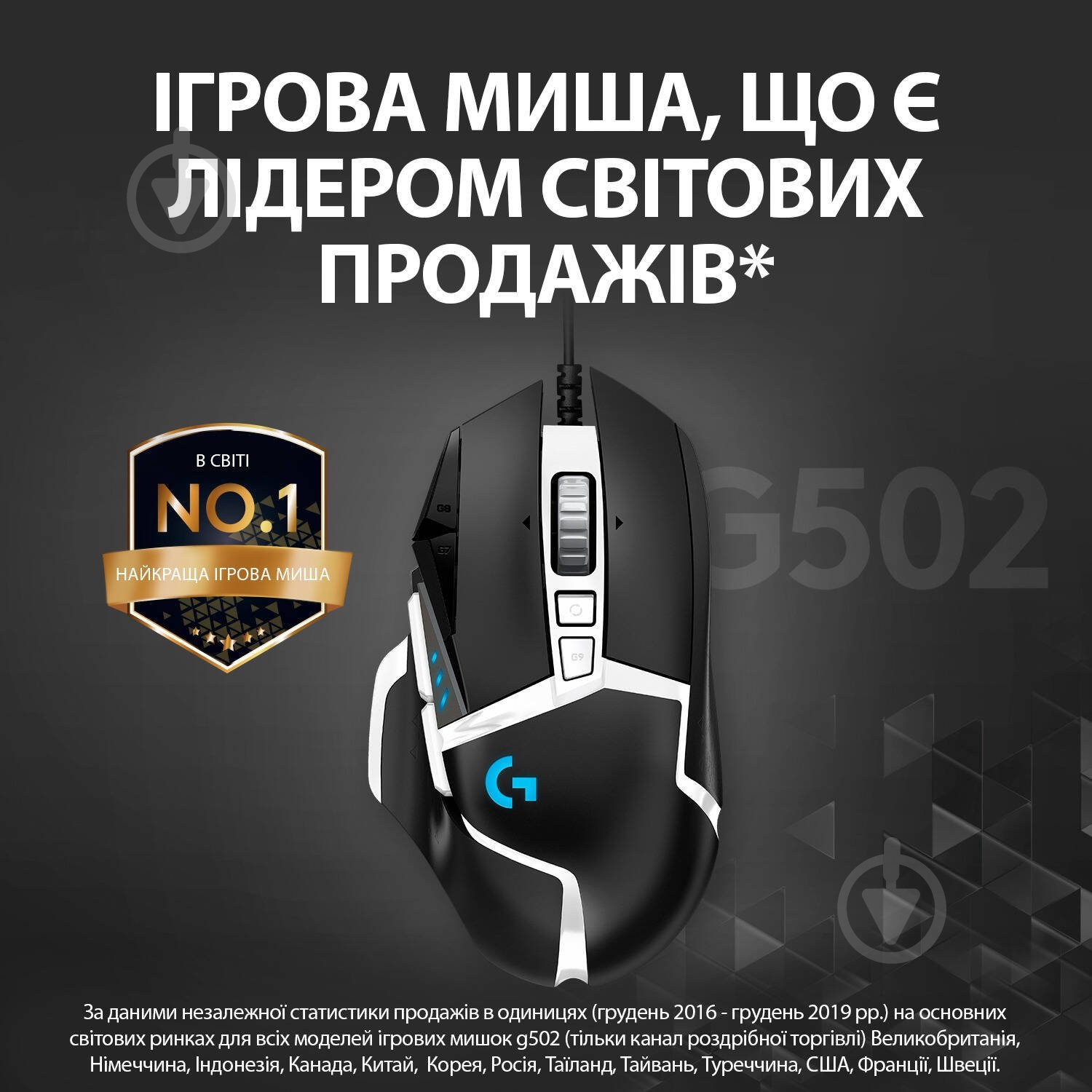 Мышь Logitech G502 SE HERO Gaming Mouse black/white (910-005729) - фото 2