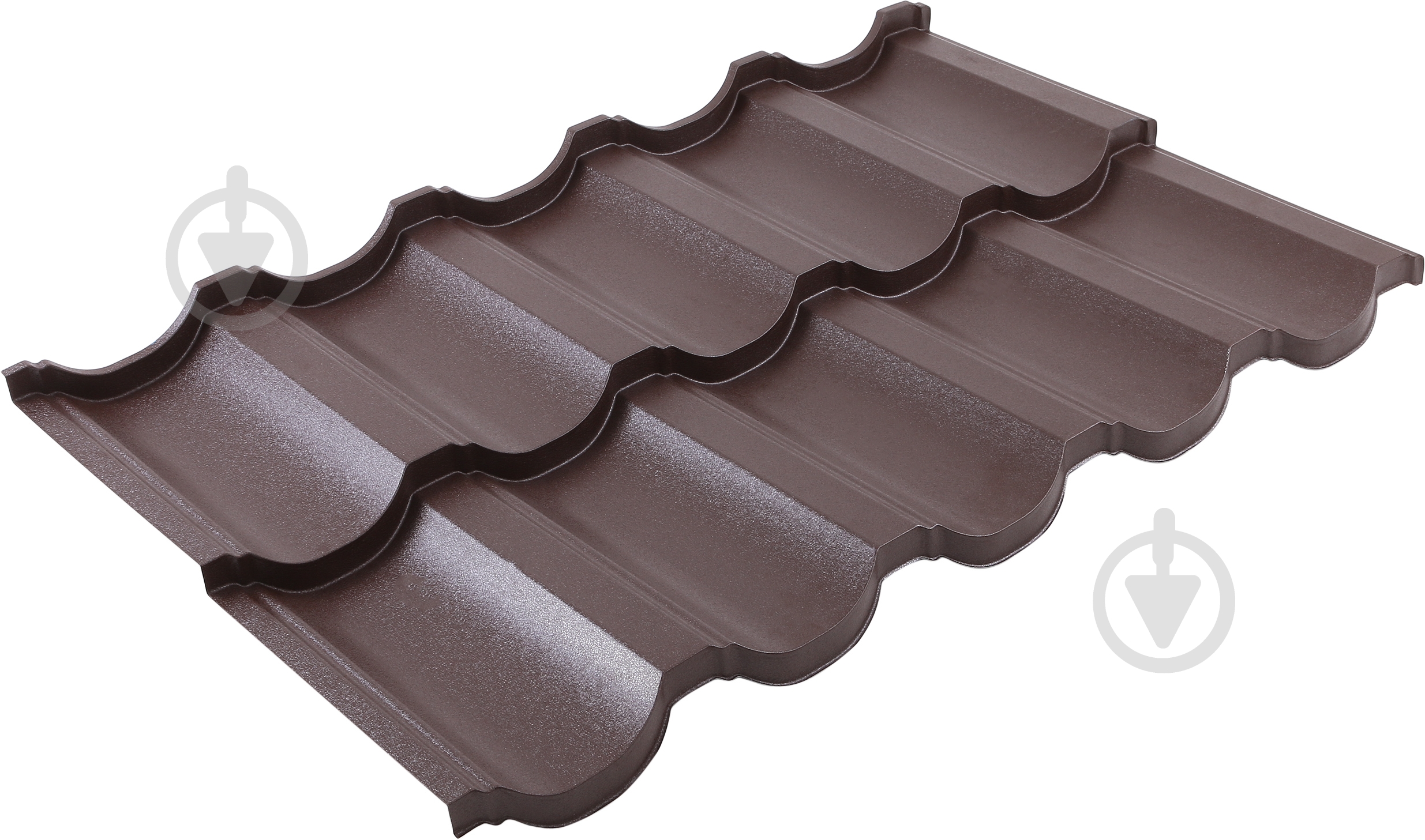 Металлочерепица Tile Модерн 1195х720 мм RAL 8017 коричнева - фото 3 Металлочерепица Tile Модерн 1195х720 мм RAL 8017 коричнева - фото 3