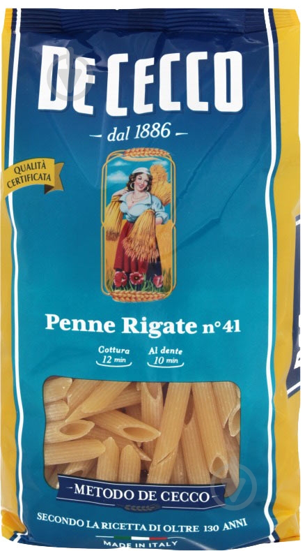 Макароны TM DE CECCO Penne Rigate 500 г - фото 1 Макароны TM DE CECCO Penne Rigate 500 г - фото 1