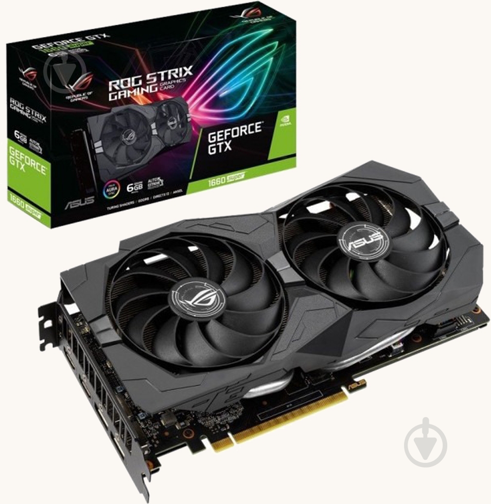 ᐉ Видеокарта Asus GeForce GTX 1660 SUPER 6GB GDDR6 192bit (ROG