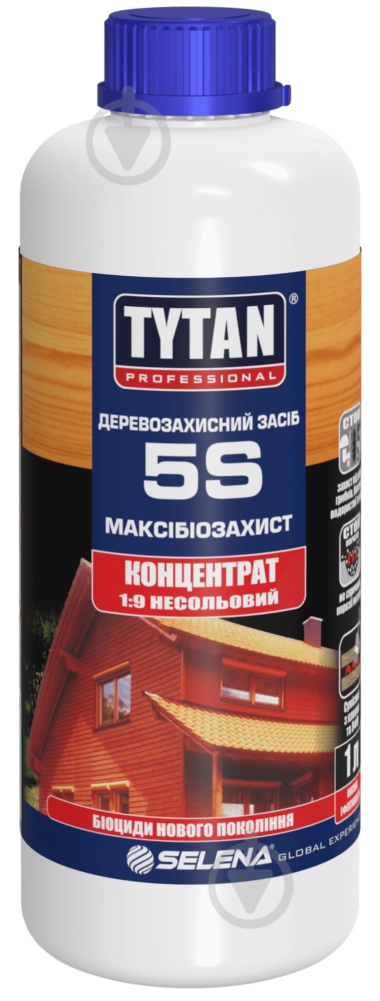 Просочення (антисептик) Tytan 5S 1:9 зелений 1 кг - фото 1