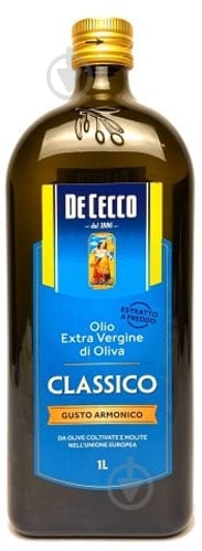 Масло TM DE CECCO Olio Extra Vergine Classico 1 л - фото 1 Масло TM DE CECCO Olio Extra Vergine Classico 1 л - фото 1