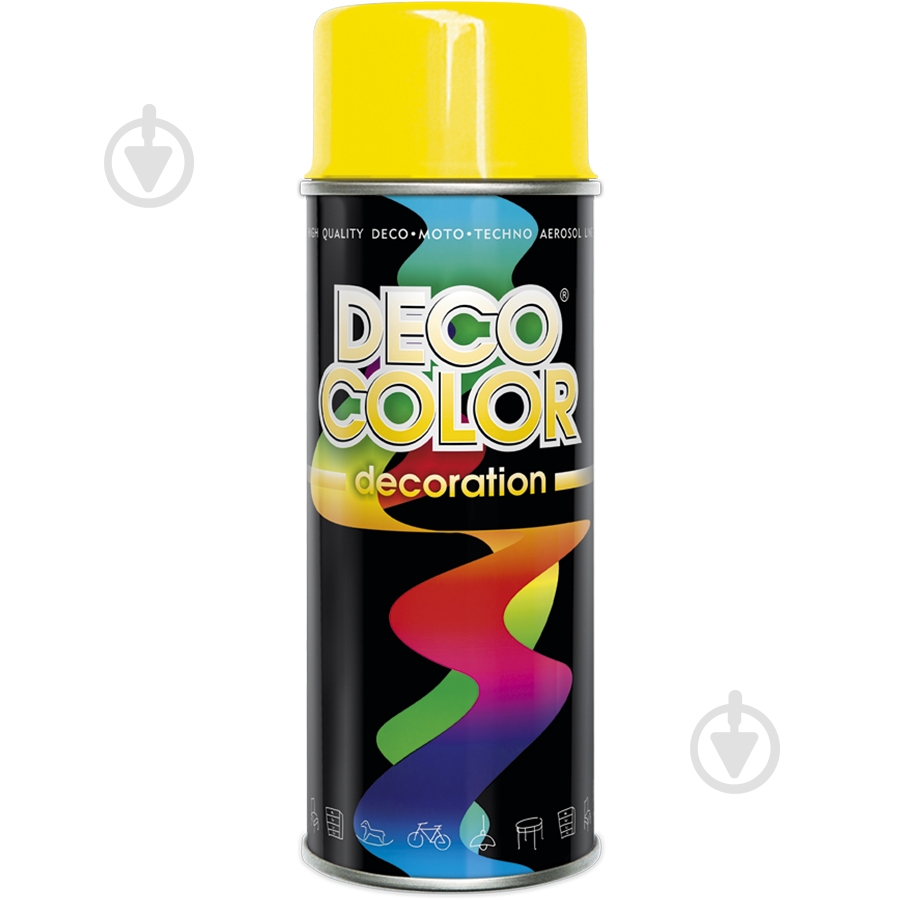 Краска аэрозольная желтый (RAL1023) DecoColor 400 мл - фото 1