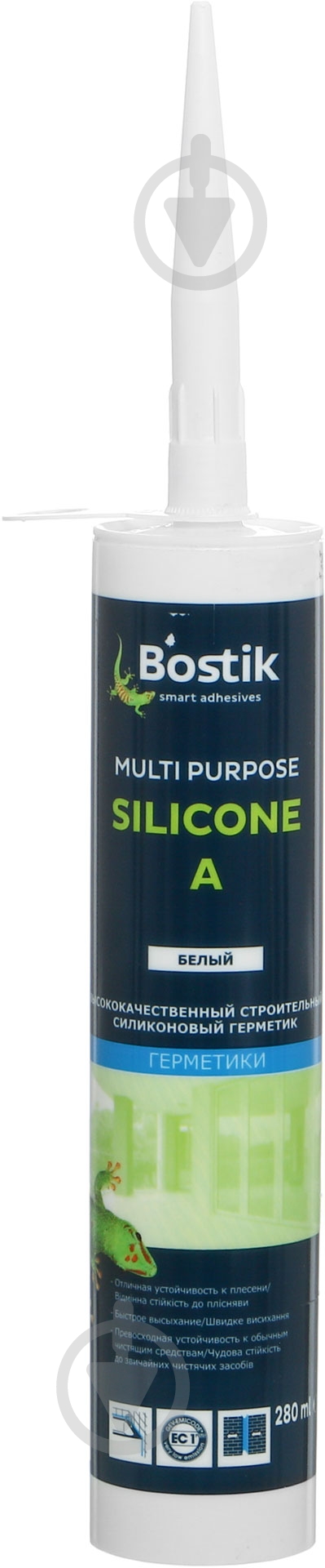 Герметик силиконовый Bostik Multi Purpose Silicone A белый 280 мл - фото 2 Герметик силиконовый Bostik Multi Purpose Silicone A белый 280 мл - фото 2
