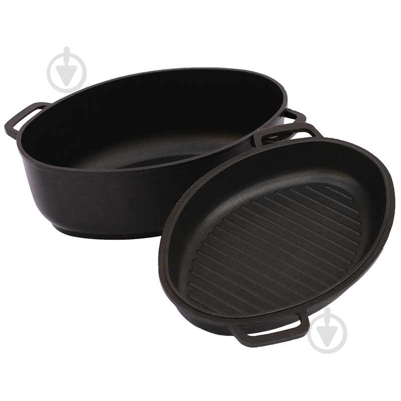 Гусятниця Biol з антипригарним покриттям з кришкою-сковородою 4 л G401P - фото 1