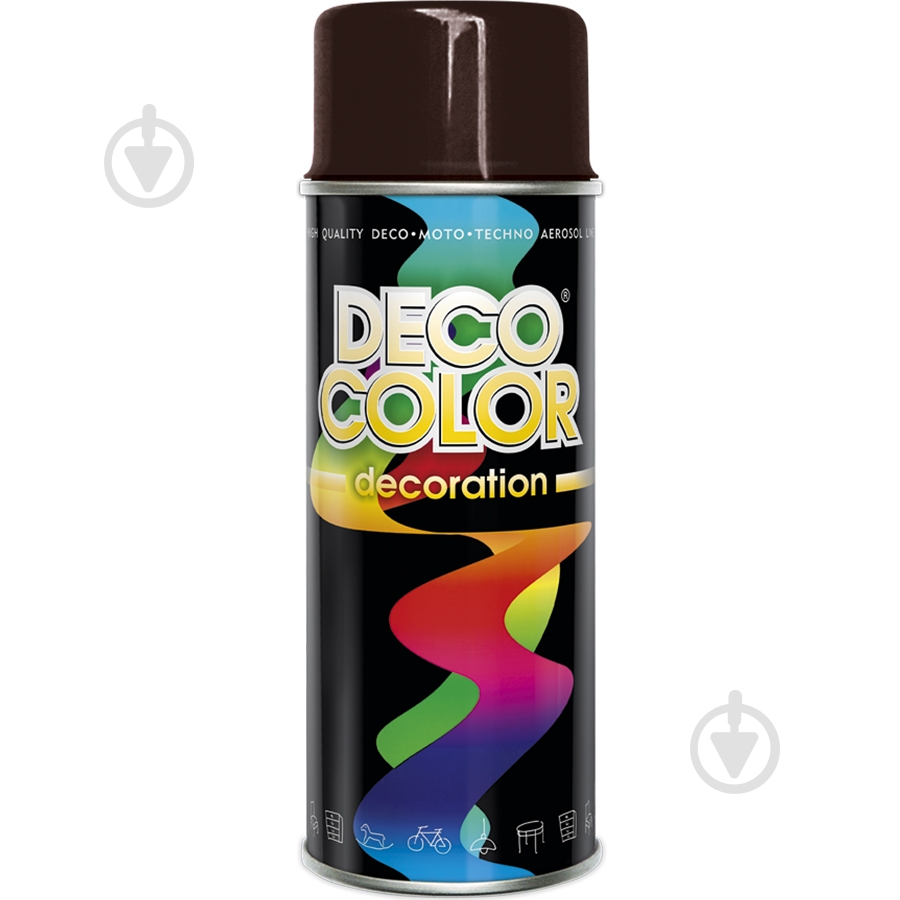 Краска аэрозольная коричневый (RAL8017) DecoColor 400 мл - фото 1
