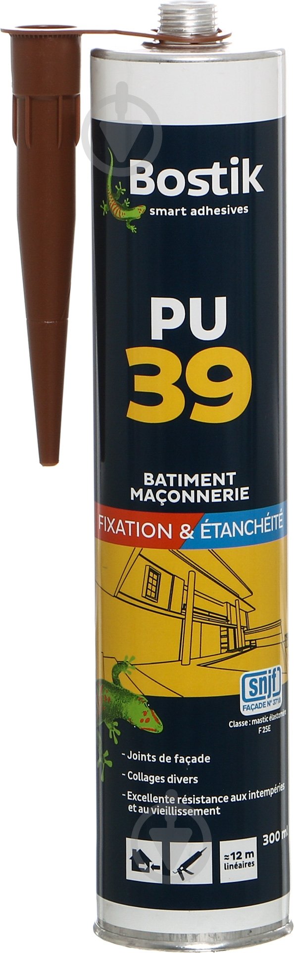 Клей-герметик поліуретановий Bostik PU 39 коричневий 300 мл - фото 1 Клей-герметик поліуретановий Bostik PU 39 коричневий 300 мл - фото 1