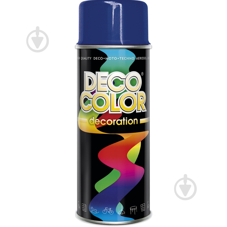 Краска аэрозольная темно синий (RAL5002) DecoColor 400 мл - фото 1