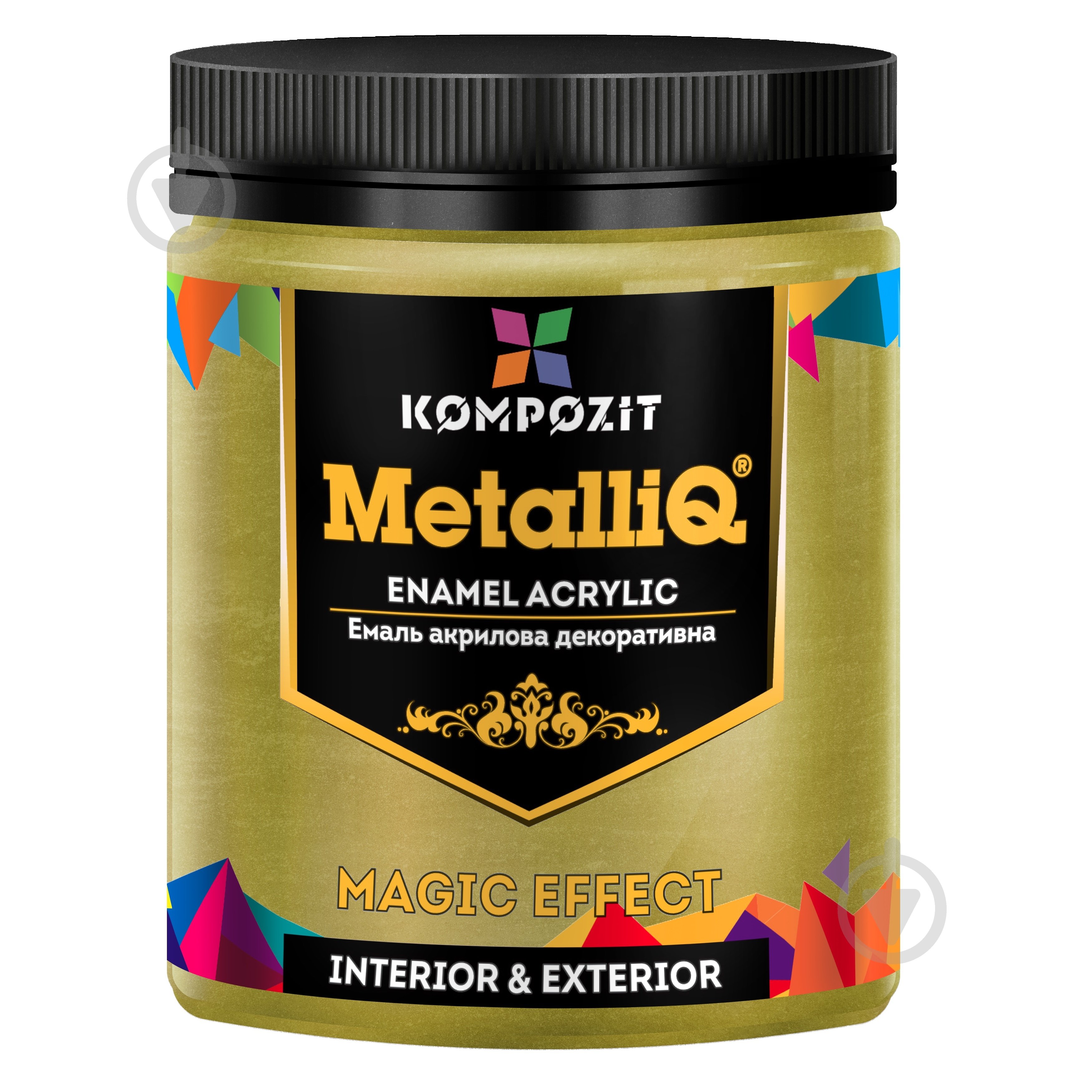 Эмаль акриловая MetalliQ Kompozit золото 0,43 л - фото 1