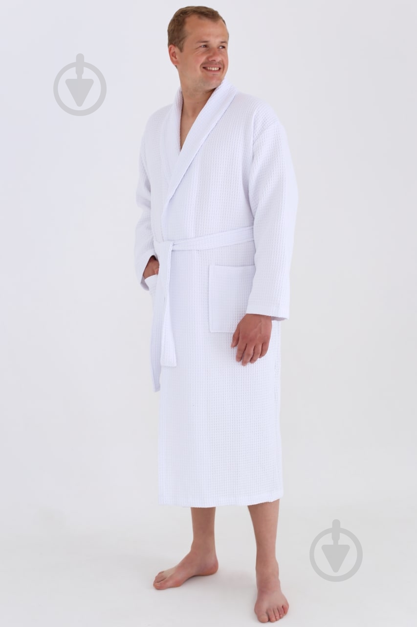 Халат вафельный Ideal р. L белый - фото 1