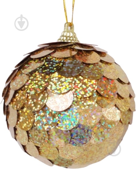 Шар пластиковый Shunda з лускою d80 SDA94480G 80 мм золотой SDA94480G - фото 1