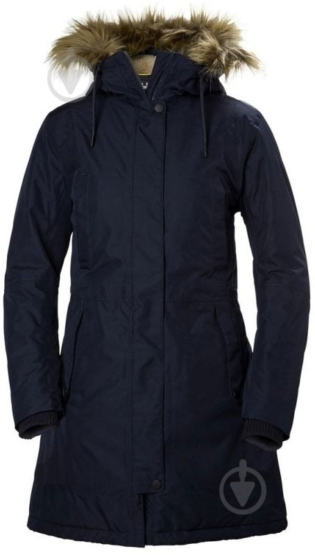 Куртка для девочек Helly Hansen Mayen Parka Coat 53303.597/navy р.L синий - фото 1
