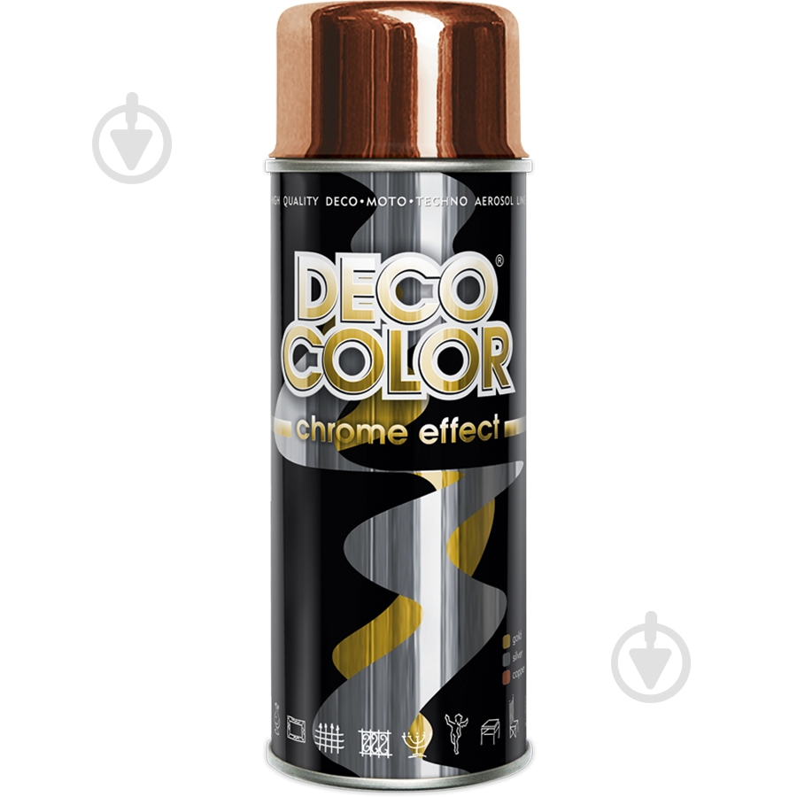 Фарба аерозольна Deco color хром Мідний 400 мл - фото 1