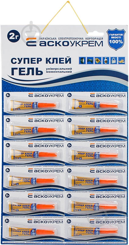 Суперклей-гель АСКОУКРЕМ A.HG-12-2 1 шт. 2 г - фото 1 Суперклей-гель АСКОУКРЕМ A.HG-12-2 1 шт. 2 г - фото 1