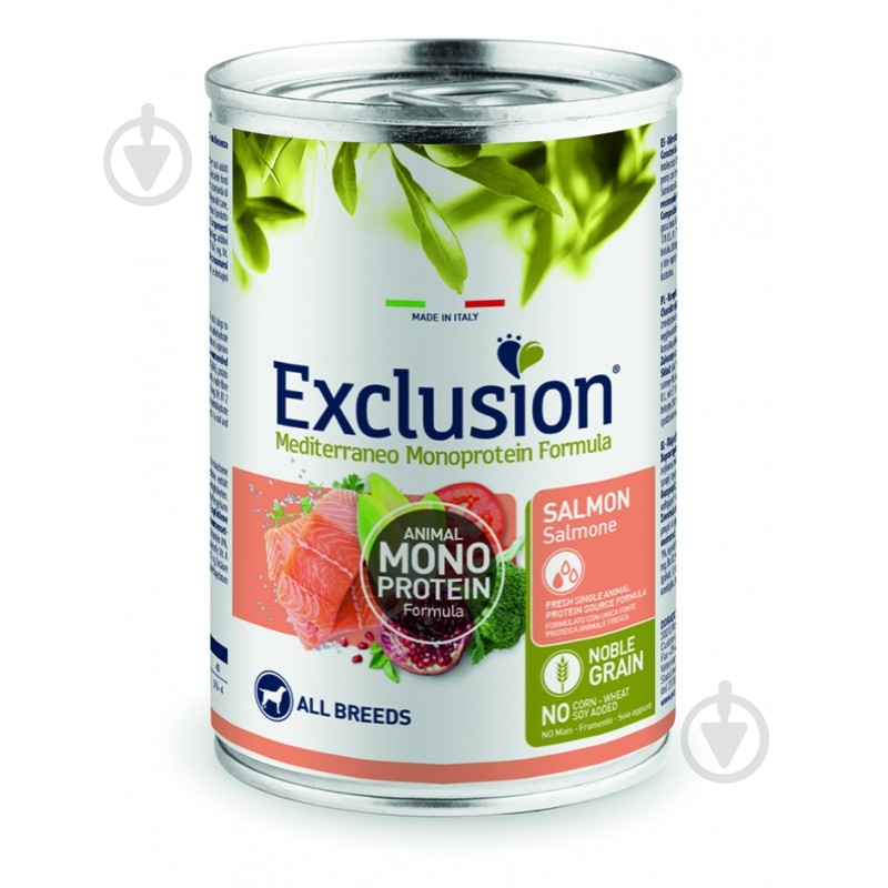 Консерва для дорослих собак для усіх порід Exclusion Adult Salmon All Breed (лосось) 400 г - фото 1