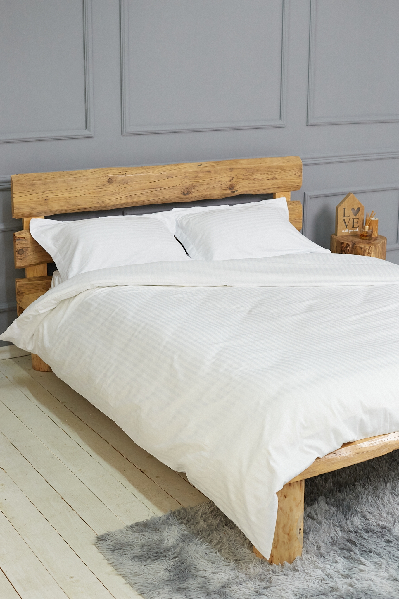 Комплект постельного белья евро белый премиум IDEAL TEXTILE - фото 2