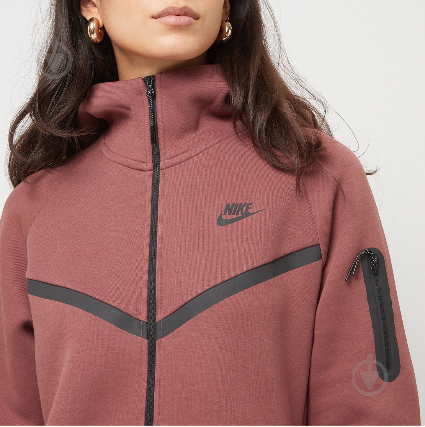 Джемпер Nike W NSW TCH FLC MR JGGR HV6747-218 р.XS коричневый - фото 3