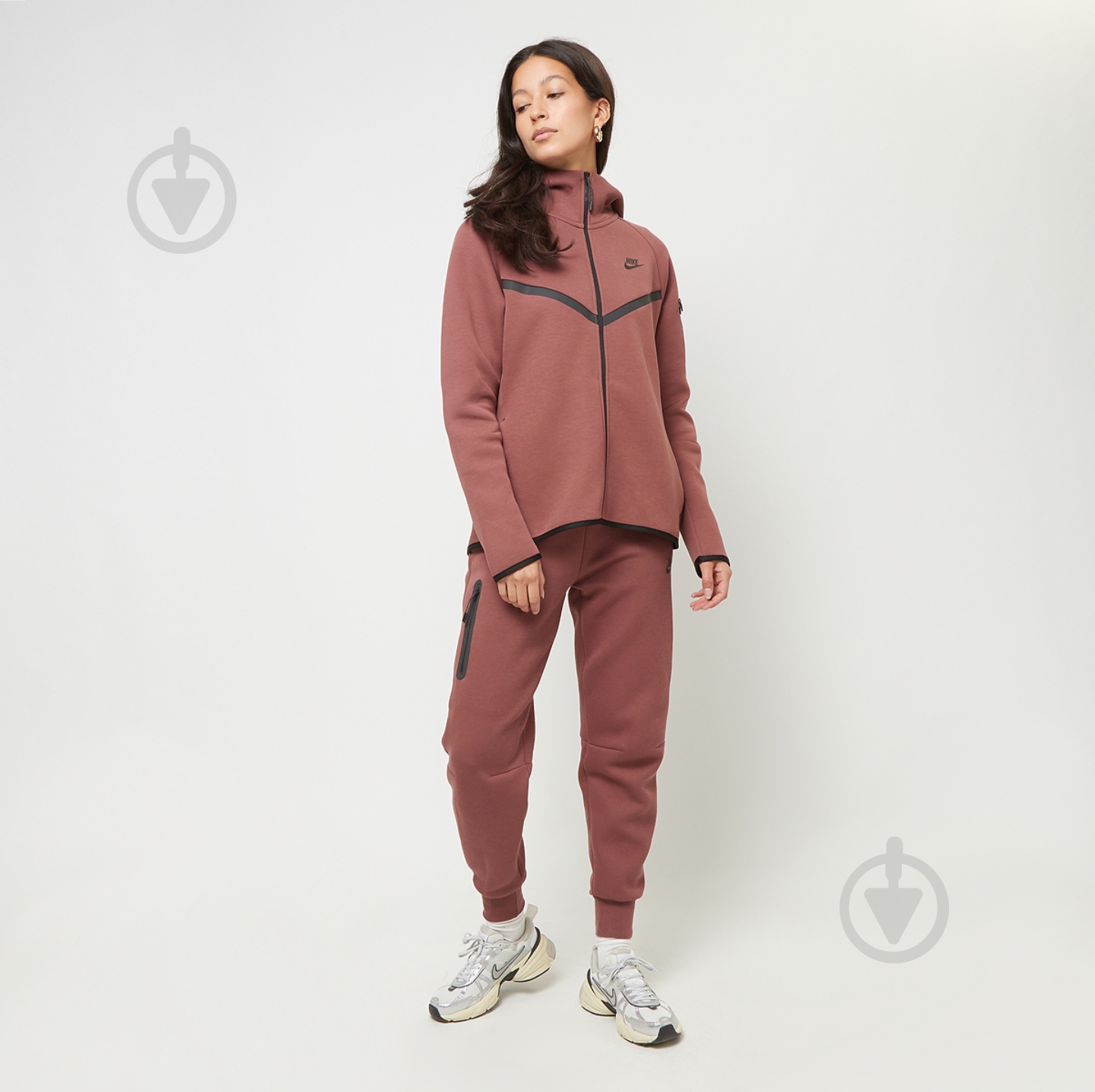 Джемпер Nike W NSW TCH FLC MR JGGR HV6747-218 р.XS коричневый - фото 5