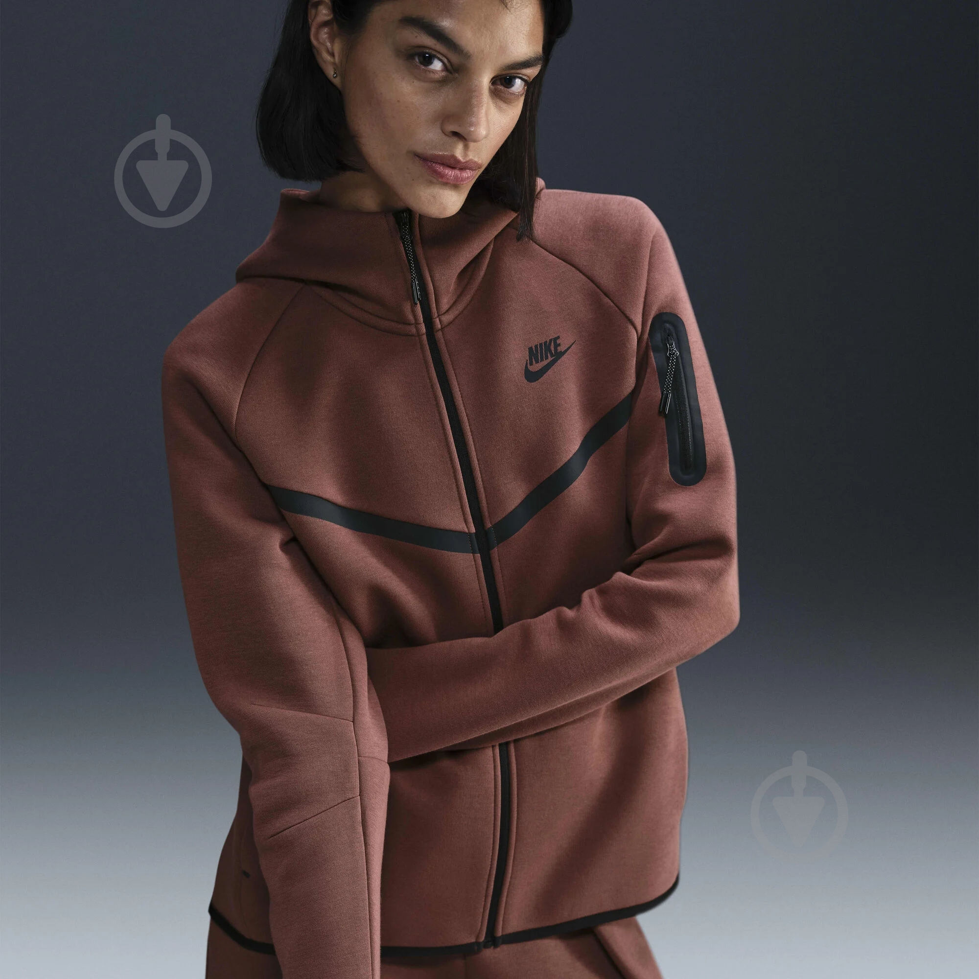 Джемпер Nike W NSW TCH FLC MR JGGR HV6747-218 р.XS коричневый - фото 6