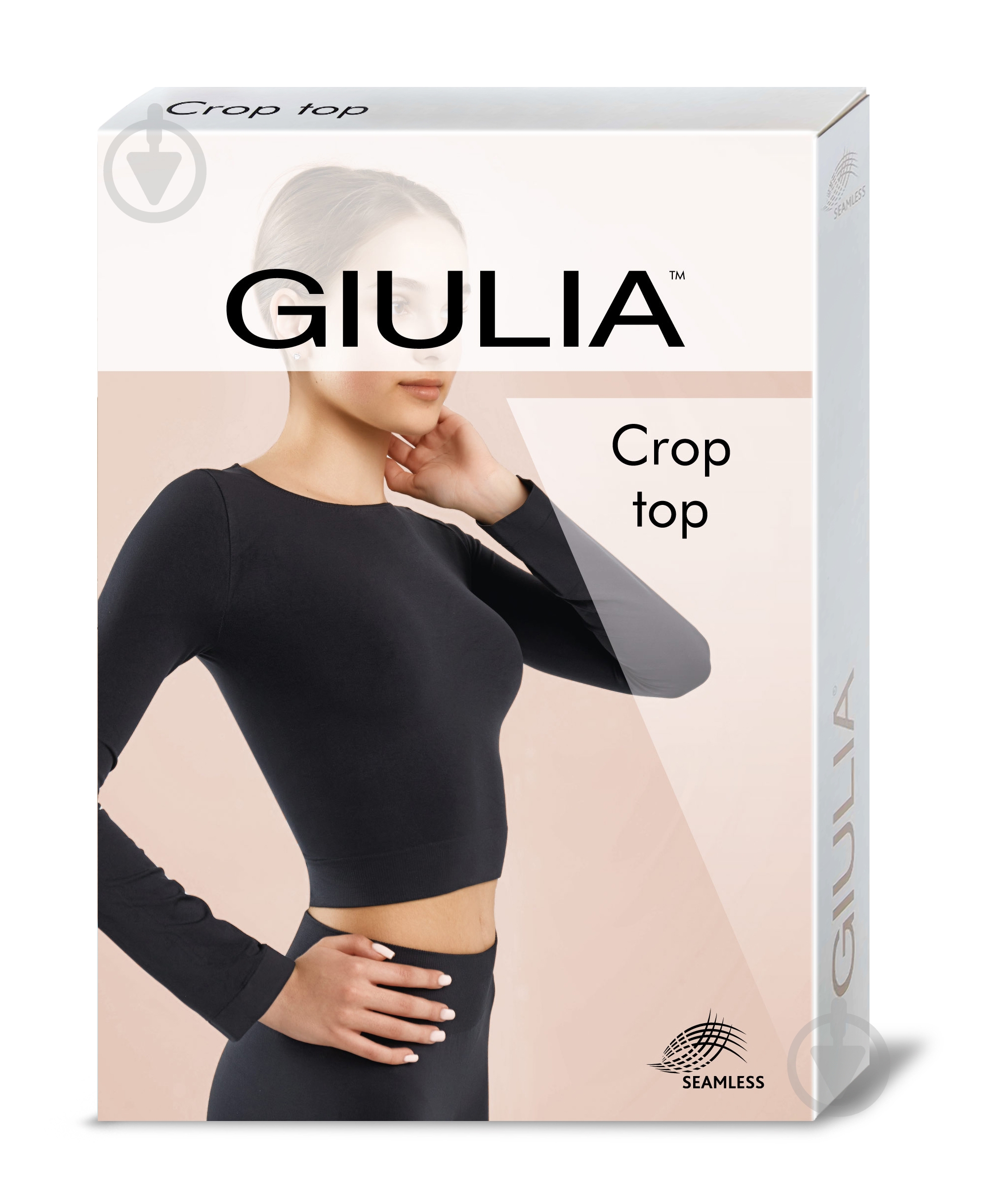 Футболка з довгим рукавом Giulia Crop top р.S/M сірий - фото 3