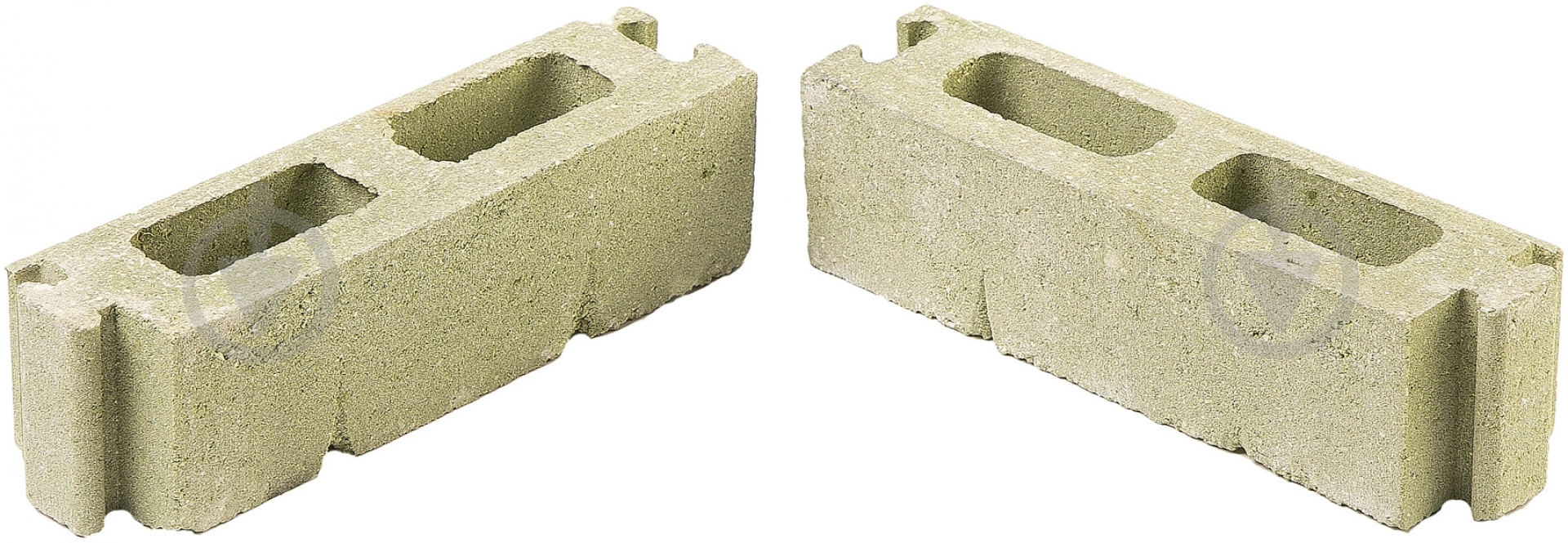 Элемент подмурка Кая 75x240x75 мм зелено-белый Моноліт-Брук (new 90139490) - фото 2