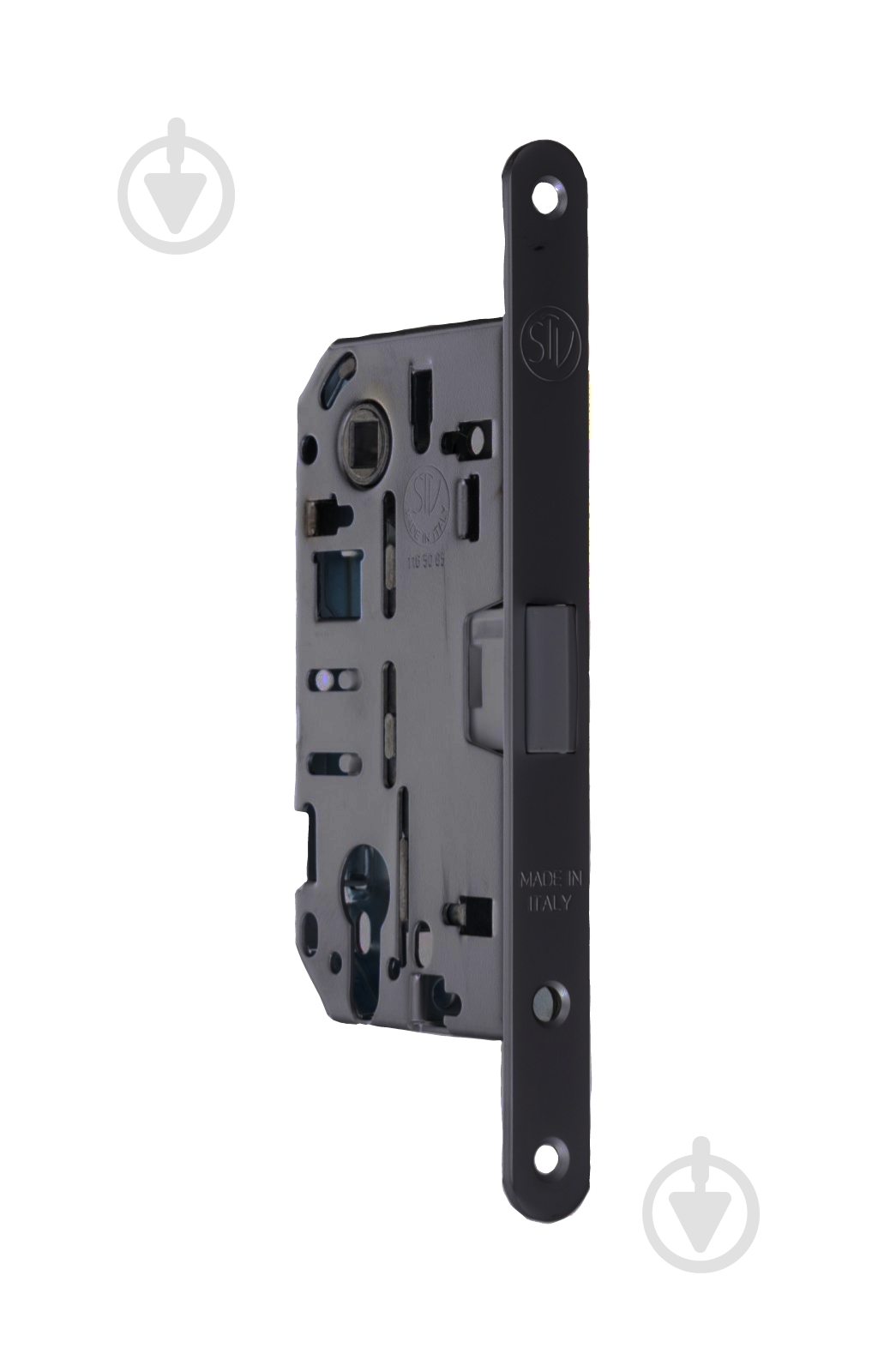 Замок врезной STV Medium 85 мм черный - фото 1
