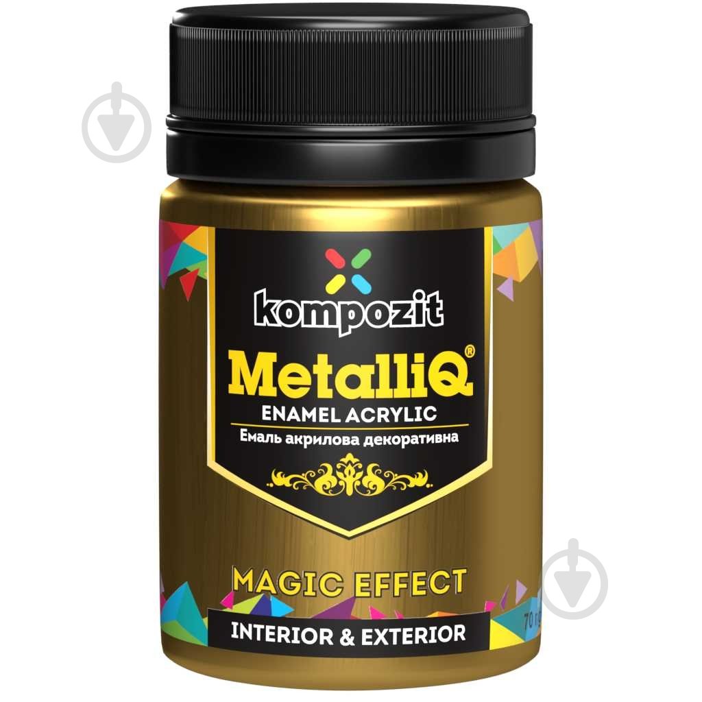 Декоративная краска Kompozit акриловая MetalliQ красное золото 0,07 кг - фото 1