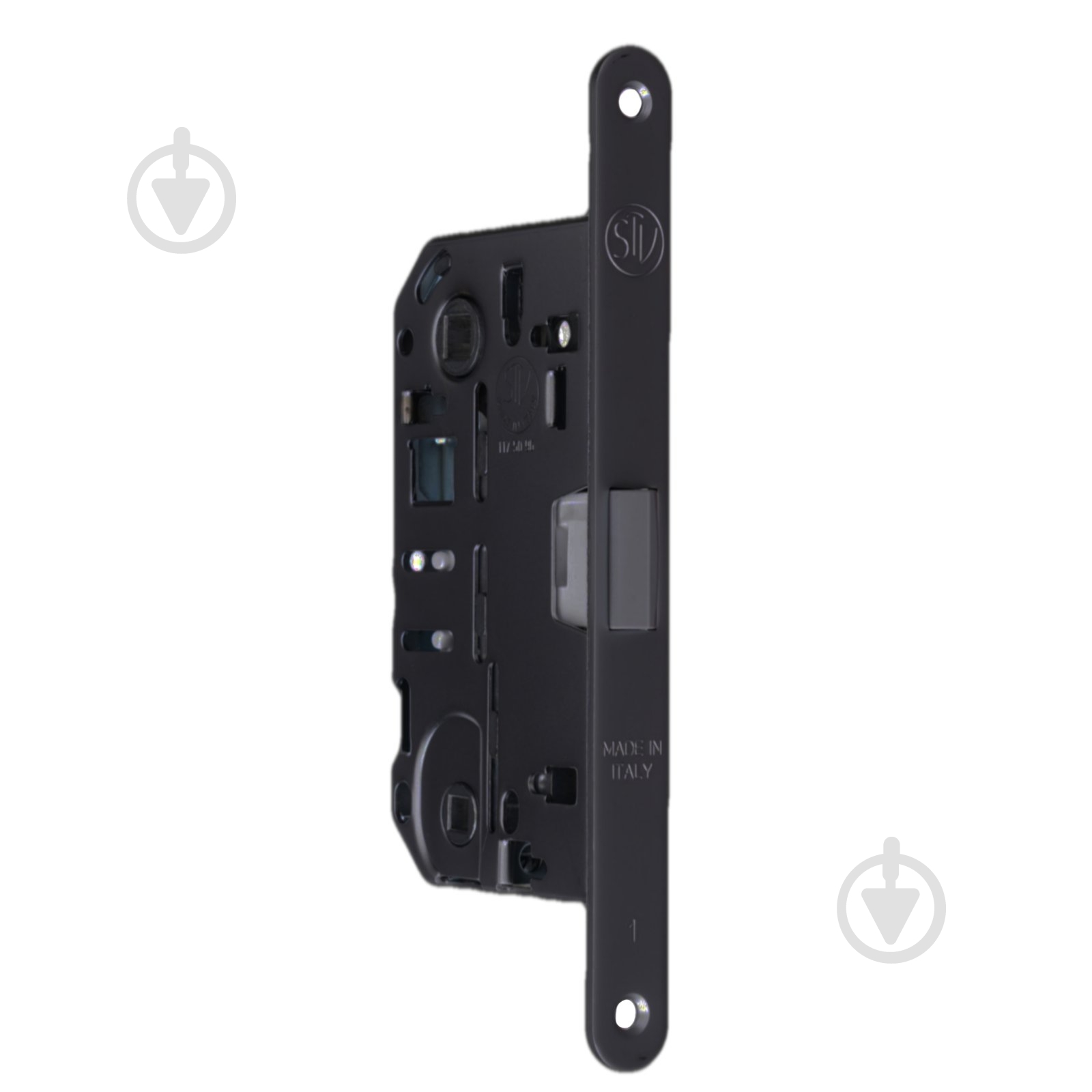 Замок врезной STV Medium 96 мм черный - фото 1