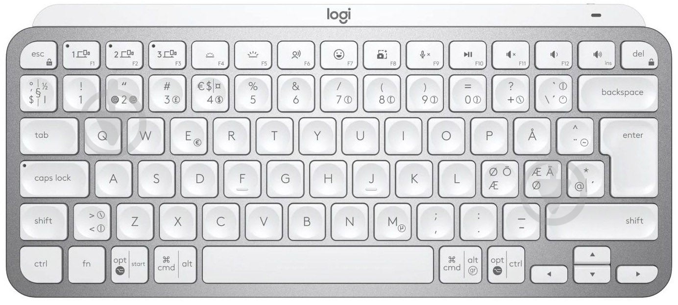 Клавіатура Logitech (920-010609) MX Keys Mini For Business Pale grey - фото 1