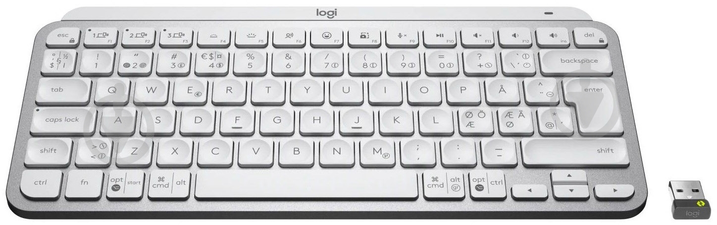 Клавіатура Logitech (920-010609) MX Keys Mini For Business Pale grey - фото 2