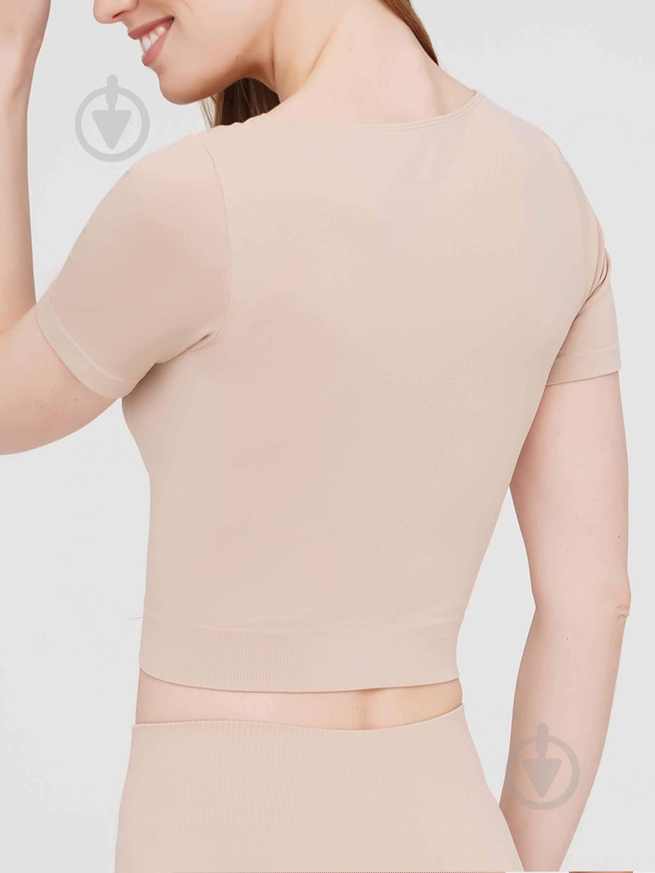 Футболка с коротким рукавом Giulia Crop t-shirt р.L/XL бежевый - фото 2 Футболка с коротким рукавом Giulia Crop t-shirt р.L/XL бежевый - фото 2