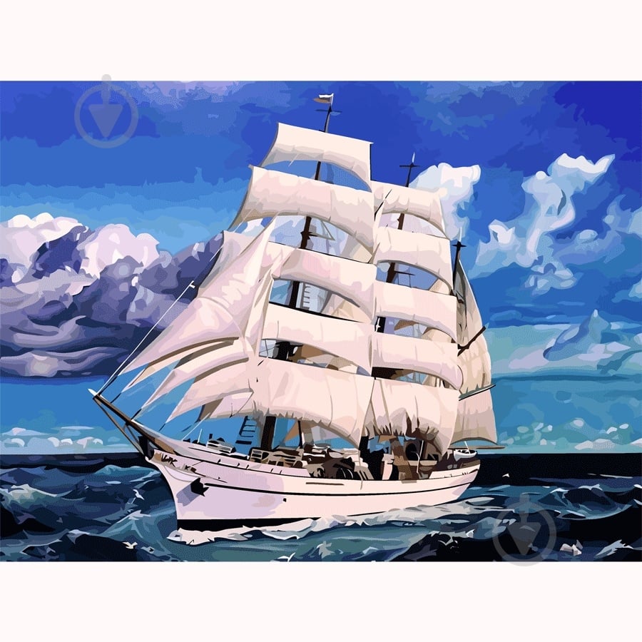Полотно на картоні з контуром Морські пейзажі №7 30х40 см Rosa Start - фото 1