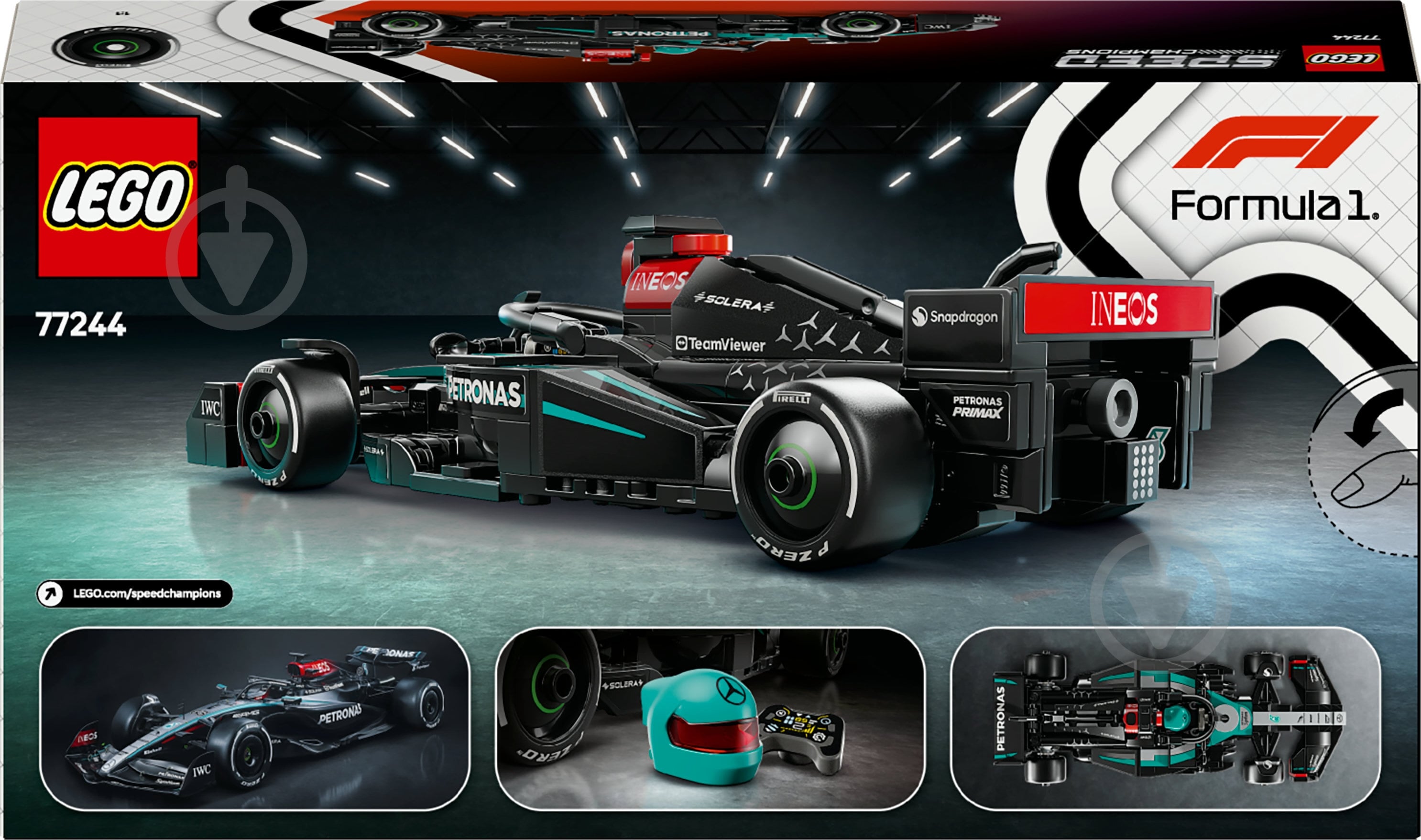 Конструктор LEGO Speed Champions Автомобіль для перегонів Mercedes-AMG F1® W15 77244 - фото 2