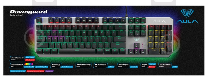 Клавиатура Aula Dawnguard USB (6948391234533) - фото 7