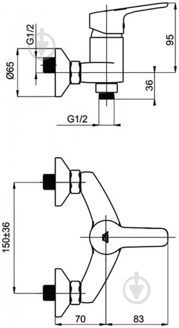 Смеситель для душа Rubineta Uno N20D01 - фото 2