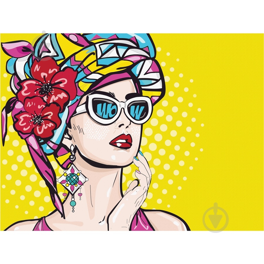 Полотно на картоні з контуром Pop Art WOW 1 30х40 см Rosa Start - фото 1