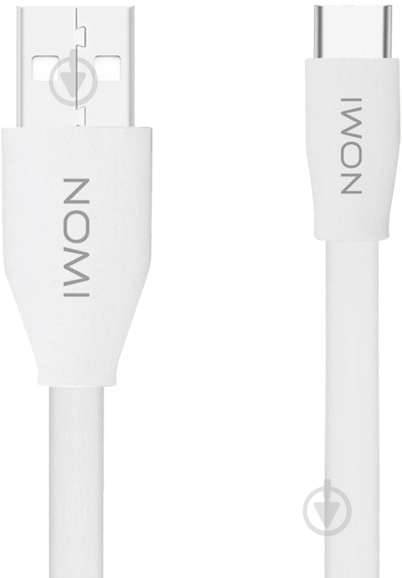 Кабель Nomi USB Type-C 0,15 м белый (430319) dcf 015c - фото 1