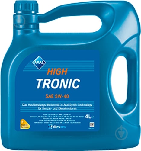 Моторное масло синтетическое ARAL HighTronic 5W-40 4 л (20634) - фото 1