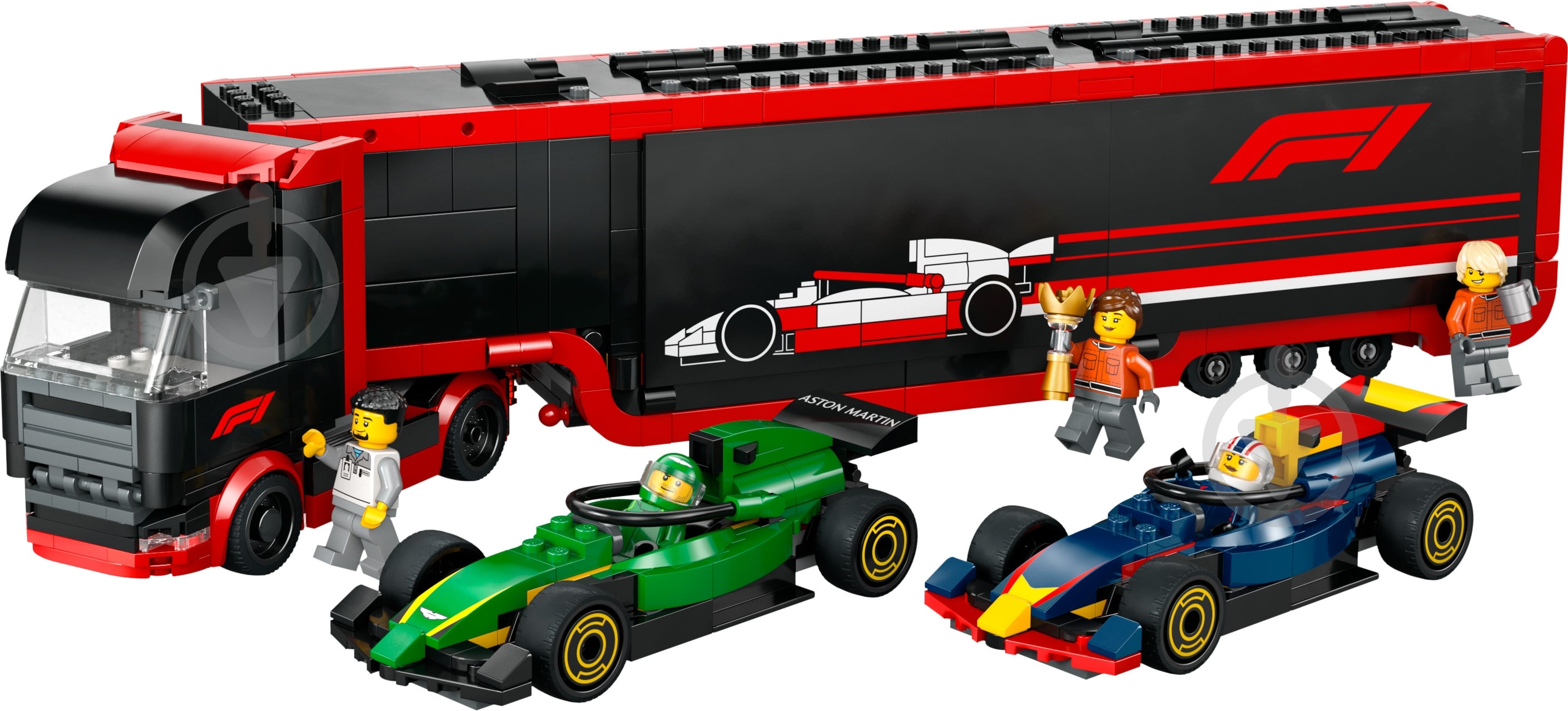 ᐉ Конструктор LEGO City Вантажівка F1® з автомобілями RB20 та